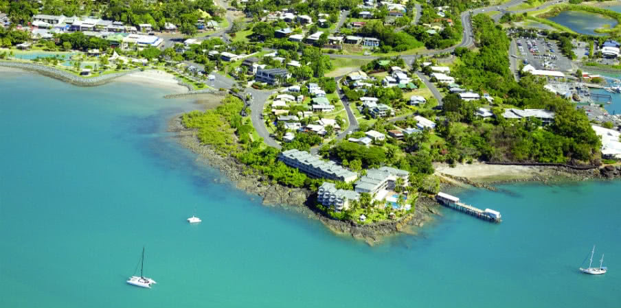 aerial shot of airlie beach aerial shot of airlie beach