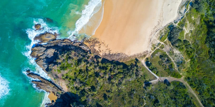 aerial shot of noosa heads aerial shot of noosa heads