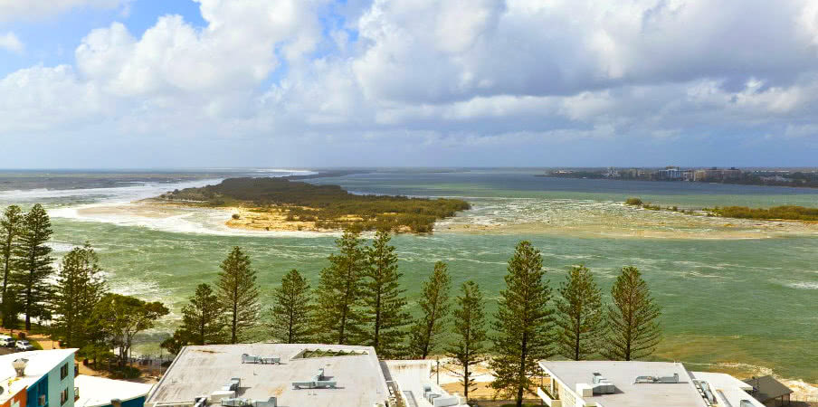 bribie island aerial shot bribie island aerial shot