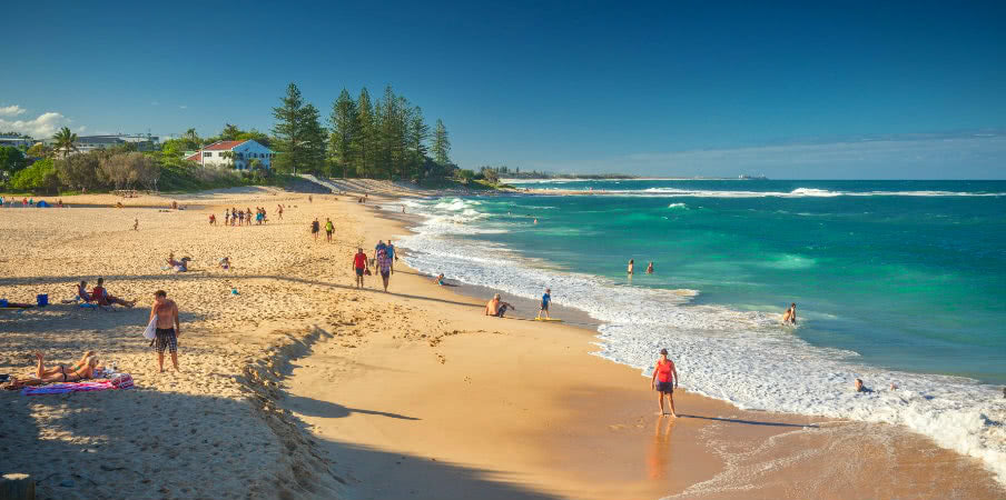 Beach in Caloundra Beach in Caloundra