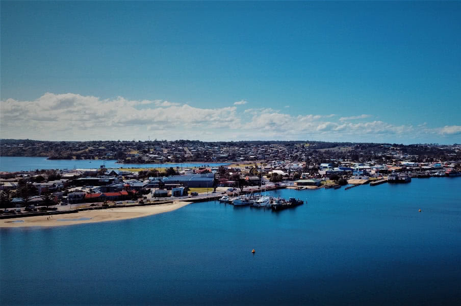 lovely view of lakes entrance on the gippsland lakes lovely view of lakes entrance on the gippsland lakes