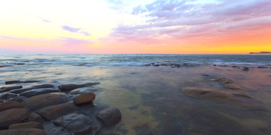 sunset view in queensland coastline sunset view in queensland coastline