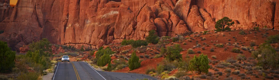 Utah scenic road trip by car in North America