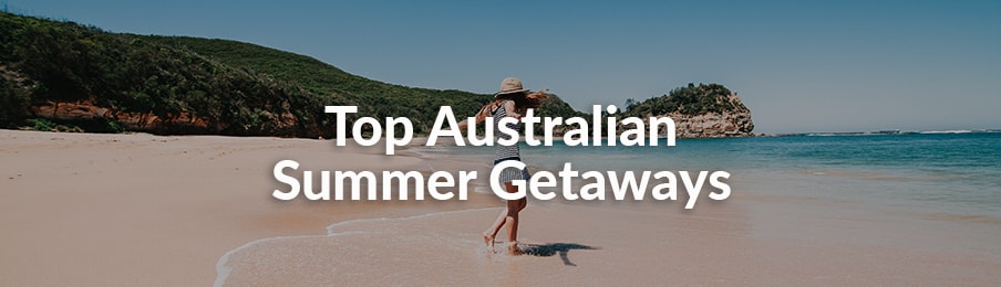 Woman enjoying the beach in Australia