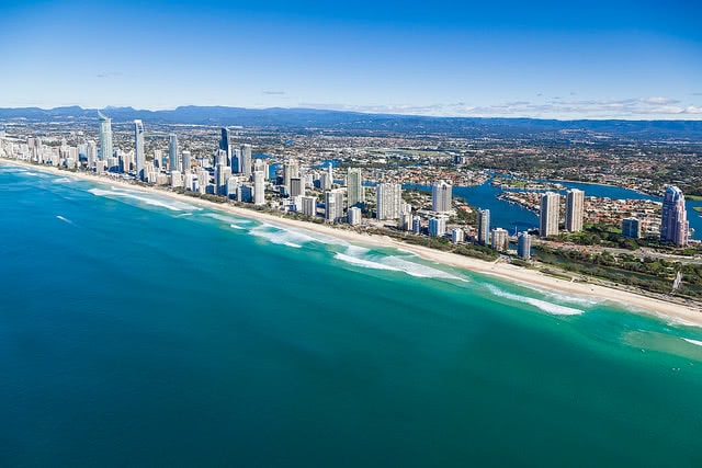 Aerial view of Gold Coast, Queensland, Australia