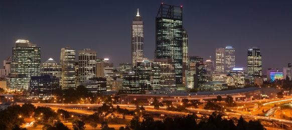 perth skyline at night